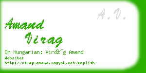 amand virag business card